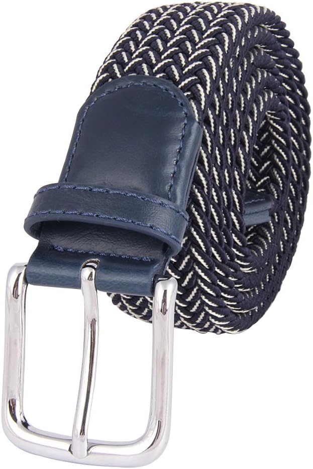 Belts For Man Elastic Band Casual Trousers Belts Buckle Multicolor Woven Men 's Belts Wish Gift Box