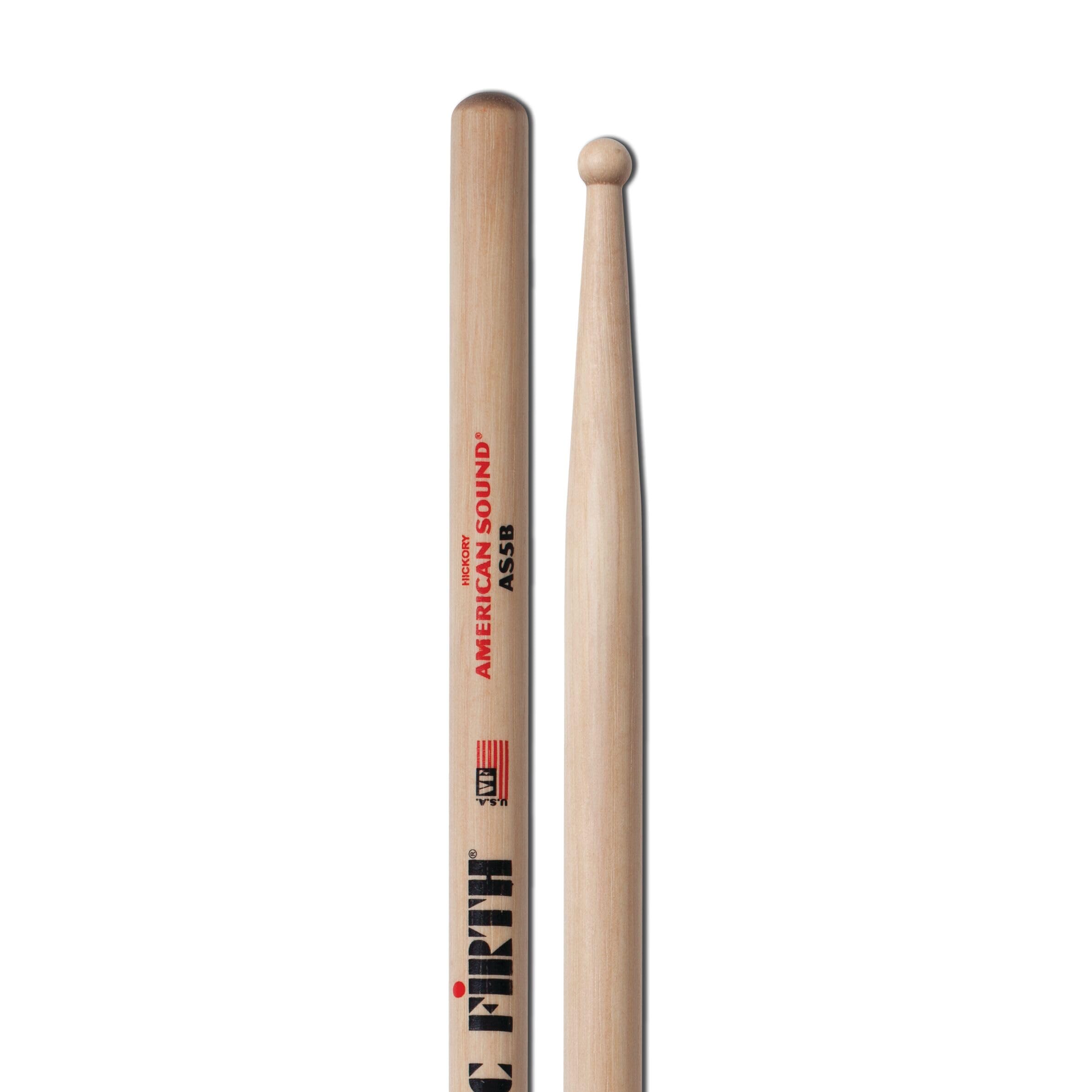 Vic FIrth - American Sound® Drumsticks AS5B - American Hickory - Round Wood Tip