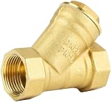 Akozon 3/4" BSPP Y Brass Ball Valve Strainer Filter for Water Oil Separation view 6