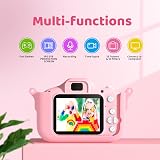 Cocopa Kids Camera for 3-12 Years 1080P 32GB IPS Screen Pink view 3
