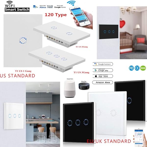 SYXX Interruptor del tacto   Smart interruptor de la luz del calentador de agua interruptor de la pared del interruptor del panel 123 Gang Wi Fi inalmbrica inteligente calentador de agua Interrupt