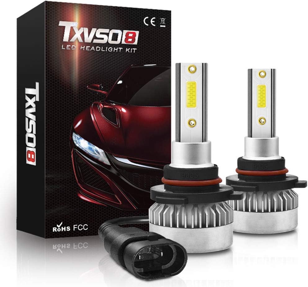 Coohole 2PCS LED Headlights Light Bulbs Conversion Kit HB3/9005 110W 20000LM Full Aluminum Waterproof Super Bright Car Replacement Lamp Accessory Driving Safety
