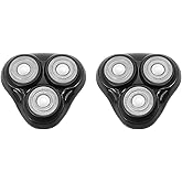 2PACK(Black) Universal Rotary Replacement Shaver Head,Compatible with Remington Shaver Series,for R3,R4,R5,R6,R7,R8,SP-3141 and SP-5161 Foils/Blades