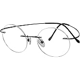 Eyekepper Titanium Rimless Round Reading Glasses Circle Readers For Men