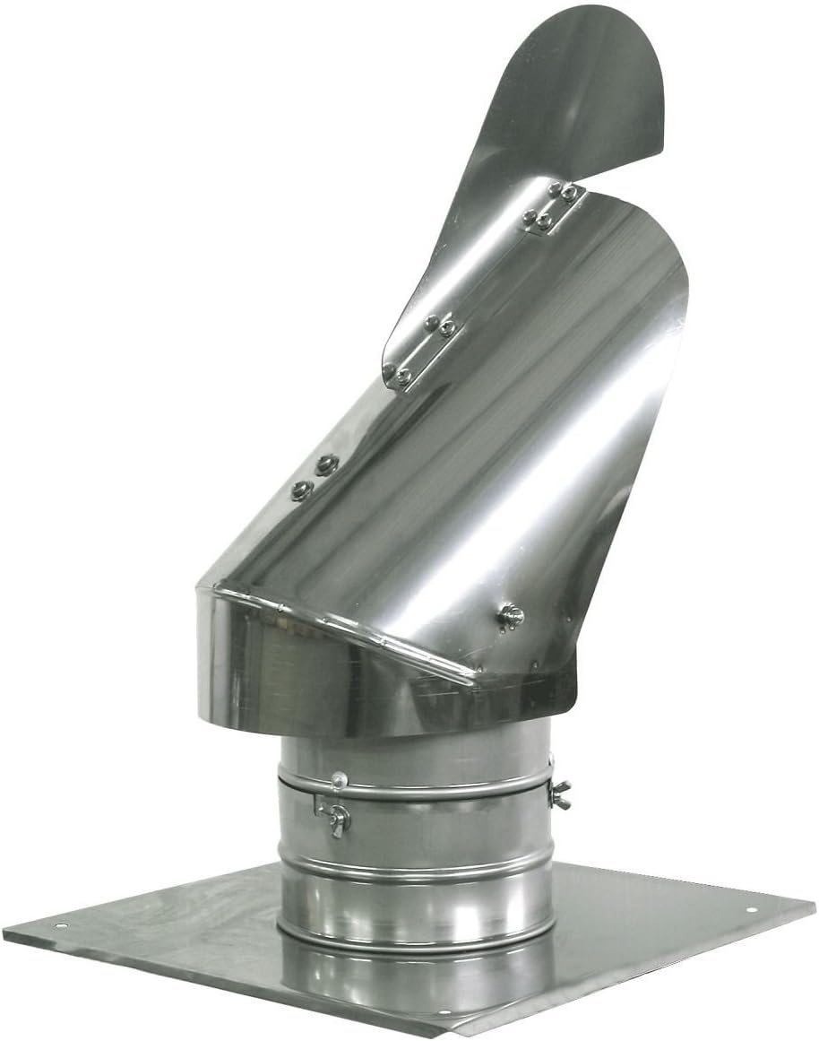 Anti Downdraught Cowl Down Draught Chimney Cowl 350mm diameter Fin Design with Additional Roof Plate