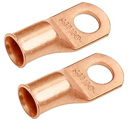 SELTERM 2pcs 3/0 AWG 1/2" Stud Copper Wire