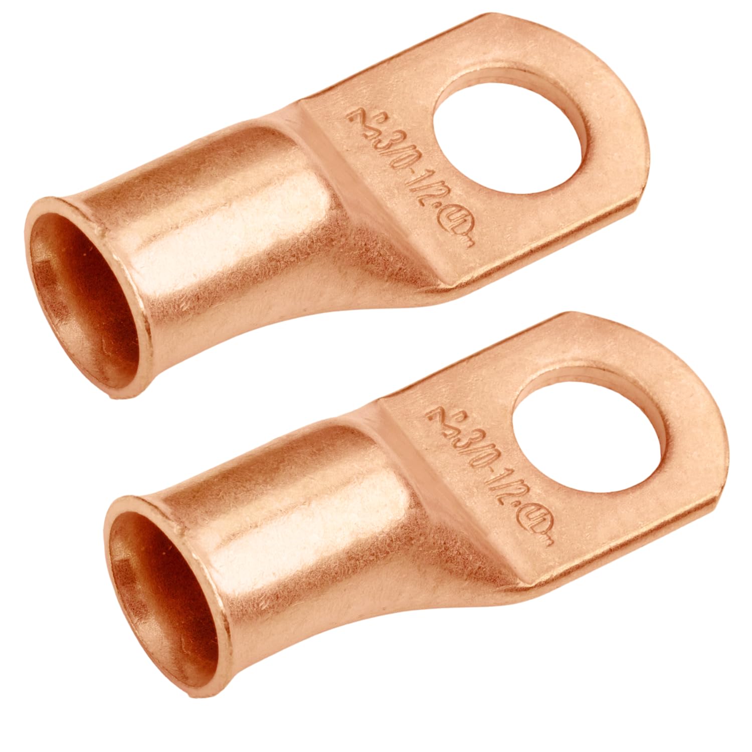 SELTERM 2pcs 3/0 AWG 1/2" Stud Copper Wire
