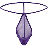 Men's Mesh See Through Thongs G-String T-Back Bikini Underwear