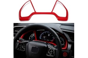 Thenice for 10th Gen Civic Dash Board Instrument Panel Dashboard Trim Cover Interior Decal Accessories Compatible with Honda Civic 2021 2020 2019 2018 2017 2016 -Red