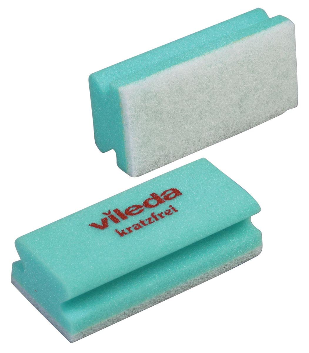 vileda 102561/101881 pad sponge, scratch-free, green/white