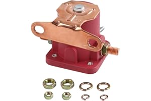 JDMSPEED New Red Solenoid Relay 12V Heavy Duty Replacement for Ford Starter Car Truck Replaces SW3, SNL135, B-6A-11450A, D2AF11450AA, 50-430, C6AF, C7AF, C3912, C9AF Hot Rod Starter Relay Solenoid