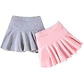 Neutocd Toddler Little Kid Baby Girl Skorts Skirt for Dance Birthday in Solid Mini 100% Polyester