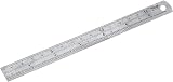 Rolson 50822 150 mm Stainless Steel Ruler with Metric and Imperial Scales