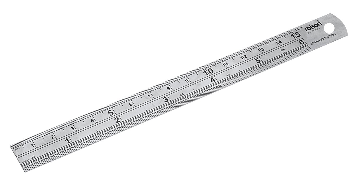 Rolson 50822 150 Mm Stainless Steel Ruler