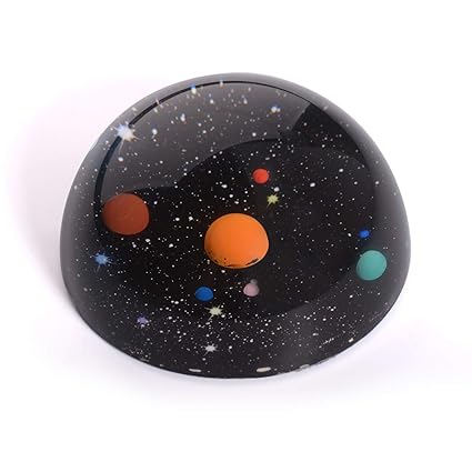 Amazoncom 3d Solar System Crystal Half Ball Longwin 3