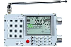 DP-666 TEF6686 Full Band Radio, FM AM Shortwave Radio RDS, 2.8 Inch Resistive Touch LCD Color Screen, Portable High Sensitivi