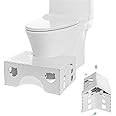 Foldable Toilet Stool, 7inches Healthy Bathroom Squatting Posture Poop Stool with Anti-Slip Feet, A Good Helper to Effective Relief of Constipation, Easy to Storage Toilet Squat Stool.