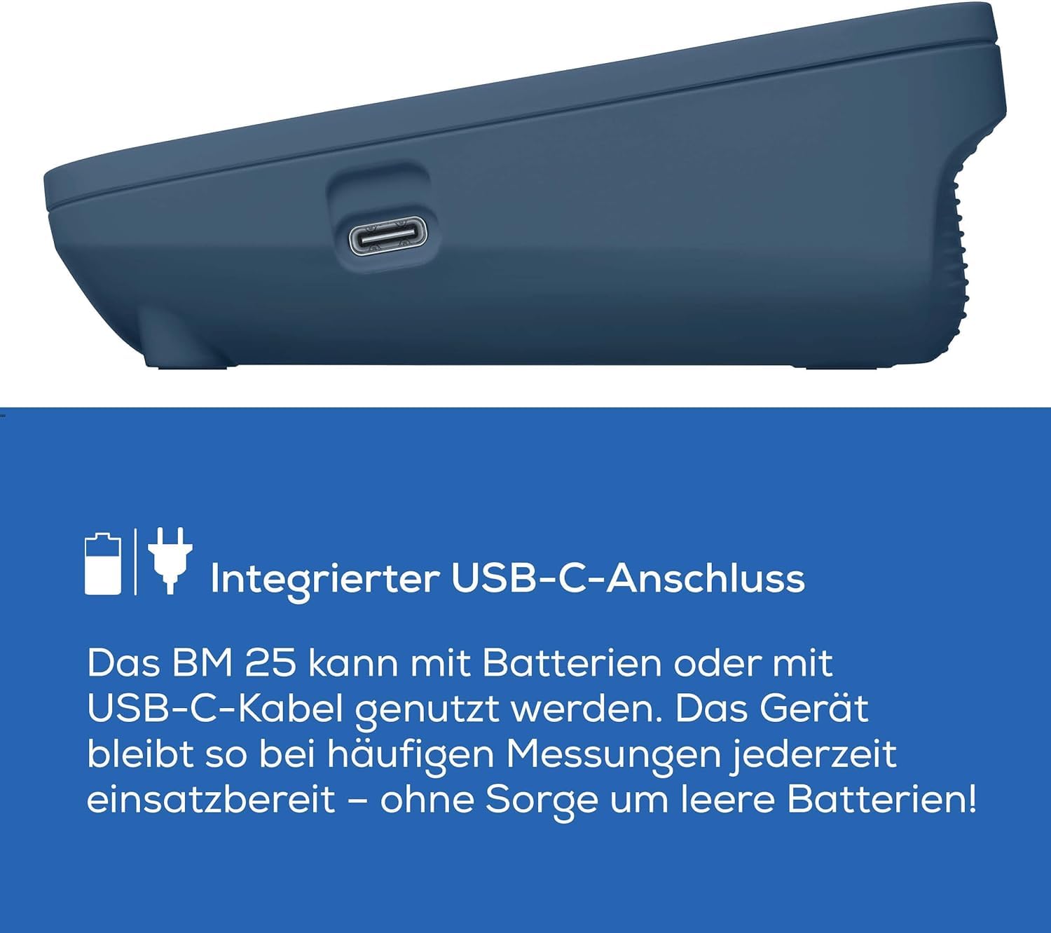 Beurer BM 25 Oberarm Blutdruckmessgerät, einfache Ein-Knopf-Bedienung, genaue Messung, Arrhythmie-Erkennung, mit USB-C-Anschluss, Manschette für 22-42 cm, Datenübertragung zu Apple Health und co. 3