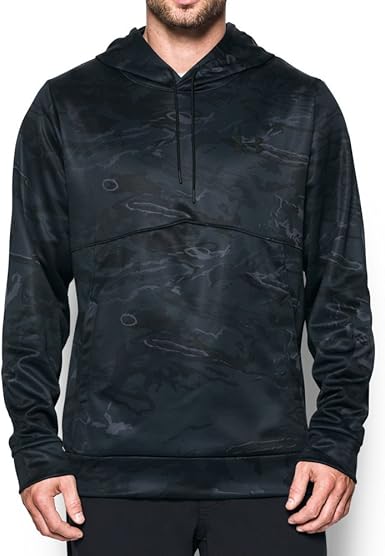 mens black and camo under armour hoodie