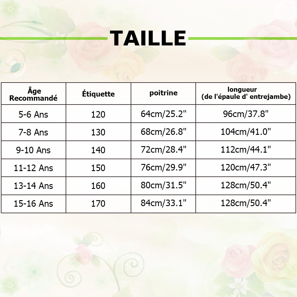 Huanqiue Stereoscopique Robe De Princesse Costume Fille Mariage