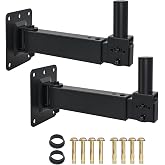 DAGCUXIN Speaker Wall Mount,Swivel and Tilt, Holds up to 100lbs, 2 Packs | Heavy Duty Wall Speaker Mount bracket for Professional Audio, DX-329, Black