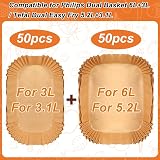BYKITCHEN Air Fryer Liners 100PCS for Tefal 5.2L & 3.1L Dual Fryer view 2