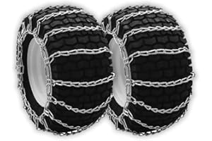 MOWERPARTSGROUP Snow/Mud Tire Chains 400x480-8 400/4.80-8 2-Link Blower Thrower Pair