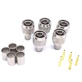 5PCS N Connectors Male Crimp Rf Coaxial Connector