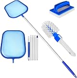 LATERN 150cm Hot Tub Cleaning Kit Telescopic Pole Fine Mesh Skimmer Brush Set view 1