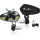 Tvitano Black 7/8" Bar End Mirrors - CNC Motorcycle Mirrors Arrow Shape Fit For Honda Grom MSX125 CB400F Kawasaki Z400, Z125 pro, Z900, Yamaha MT-07, MT-09,Suzuki SV650, GSX-R 600 750,Scooter