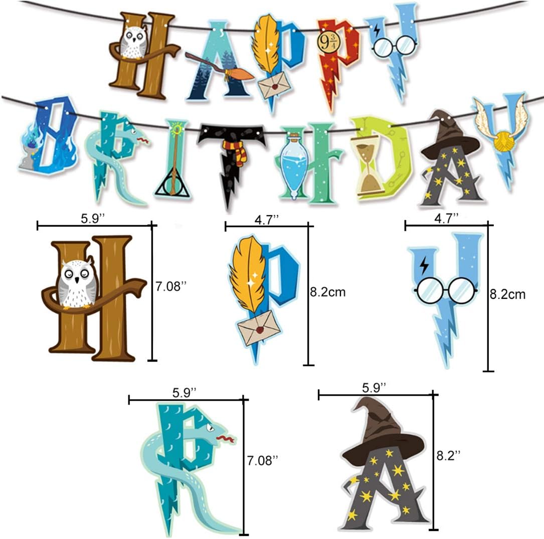 Wizard Birthday Party Supplies ZSWQ- Wizard School Inspired Happy ...