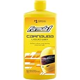 Formula 1 Carnauba Car Wax Liquid, High Gloss Shine &amp; Water Beading, 16oz | Removes Haze &amp; Paint Swirls, Easy to Use, Leaves Durable UV Paint Protection, Clear Coat Safe