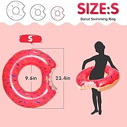 DMAR Pool Floats Donut Inflatables 23.4" Donut Pool