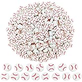 200 Pcs Baseball Polymer Clay Beads for Bracelet Necklace Earring Jewelry Making (Baseball)
