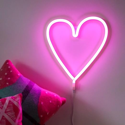 amor corazon led neon luz led