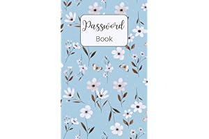 Password Book: Password Keeper With Alphabetical Tabs, Compact Size Notebook Organizer for Internet and Website Logins, 5”x8”