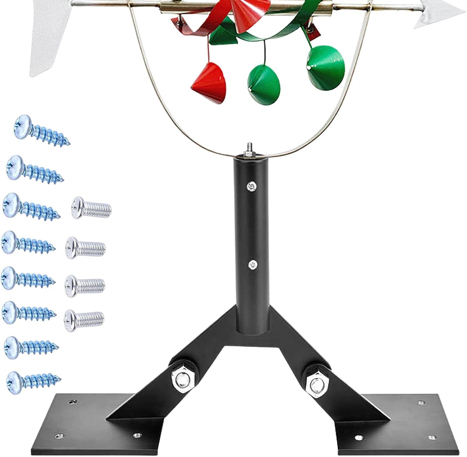 Weathervanes - Weathervane Roof Mount, Adjustable Weather Vane Bracket for Roof, Garden Weather Vane Steel Roof Bracket with Hardware, Household Accessories Weather Station Mount for Gardens Lawns Parks