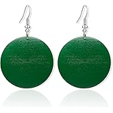 KaFu Retro Bohemian Natural Wood Teardrop Earrings Lightweight Geometric African Handmade Wooden Dangle Drop Earrings for Women Girls Statement Jewelry