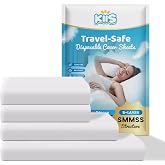 KIIS Travel-Safe Disposable Cover Sheets for Travel, Disposable Bed Sheet, Disposable Duvet/Comforter Cover, Disposable Pillowcases, Perfect for Hotels &amp; Trips (King Size)
