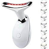 Face and Neck Massager,7 Color Multifunctional Facial Skin Care Tools, Led Face and Neck Beauty Device for Home Use