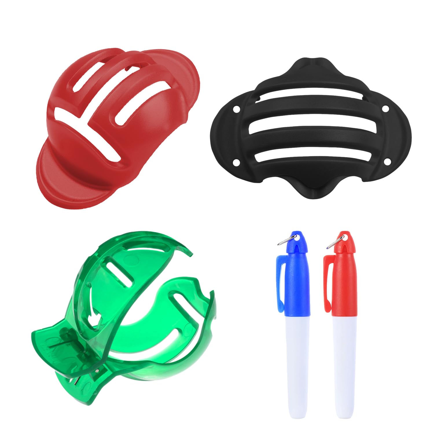 GVSAVY 3-Pack Golf Ball Liner Aids, 2-Pack Liner Pens, Golf Ball Marking Clips, Golf Ball Marking Tools, Golf Ball Alignment Kit, Golf Ball Markers