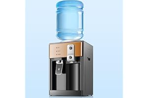 Housiwill Countertop Water Dispenser, Top Loading Water Cooler for 1.2 to 5 Gallon, 3 Temperature Settings Room Temperature Water Cold Hot Water Dispenser, Suitable for Home, Office, Dorm Bedside Use