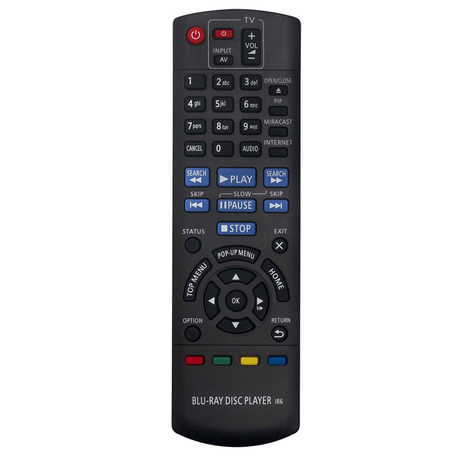 VINABTY N2QAYB000957 Remote Control for Panasonic Blu-ray Disc DVD Player DMP-BDT330EB DMP-BDT364 DMP-BDT465
