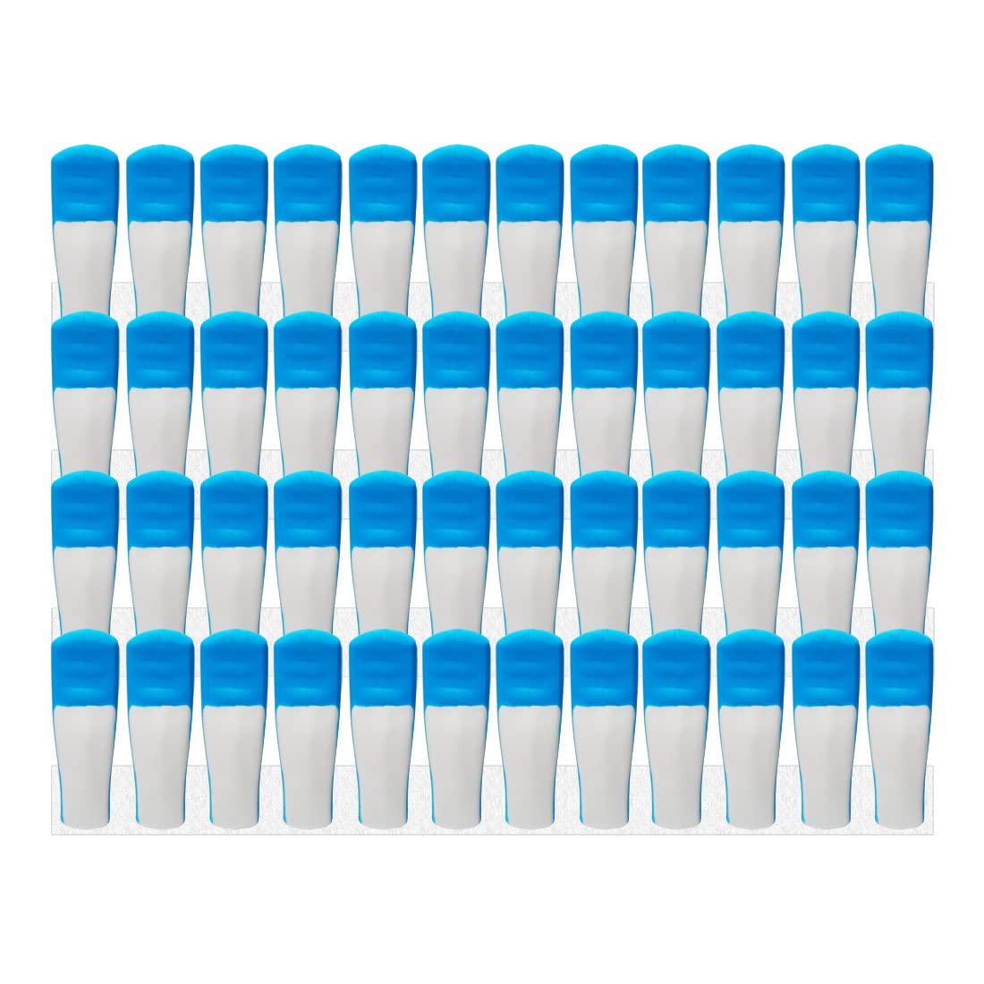 48 Clothes Pegs for Delicate Laundry with Soft Grip Clip Technology with Compression Springs Durable and Sustainable Blue