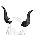 GEEKRIA 3D Printed Demon Horns For Over Ear Headphone, Handmade Devil Horns Headband, Furious