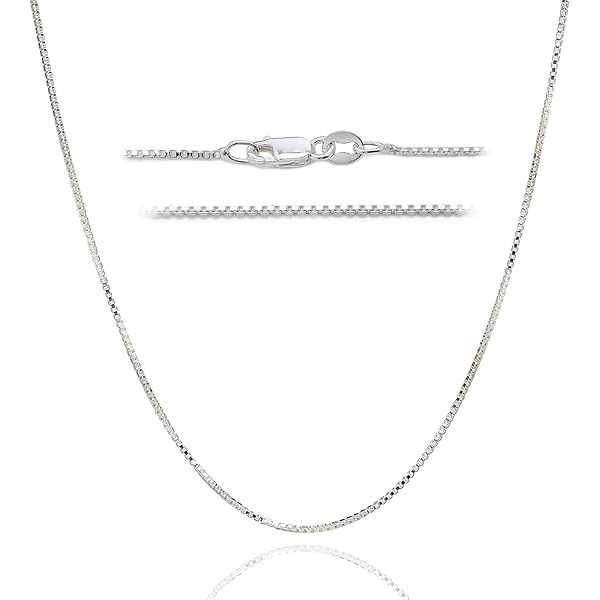 Amazon.com: DSS 925 Sterling Silver Necklace for Women, Box Chain