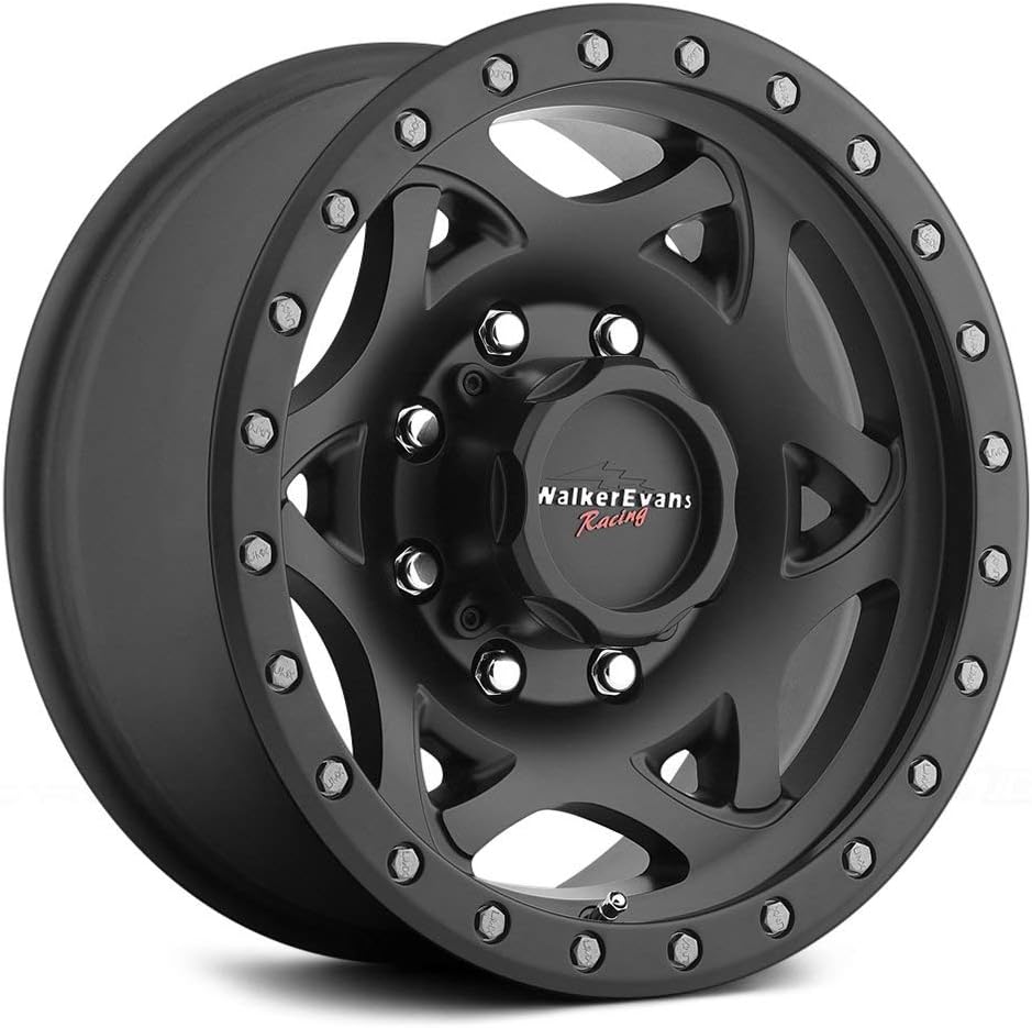 Walker Evans 501SB Legend Satin Black with Satin Black X-LOK Lip Wheel with Painted Finish (17 x 8.5 inches /5 x 5 inches, 1 mm Offset)