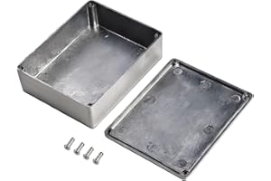 Rust Proof Aluminum Box Metal Enclosure for Electric Instruments Silver (1590BB （120x95x35mm）)