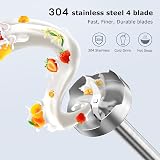 FRESKO 1200W Hand Blender 12 Speeds Turbo Stainless Steel Beaker 700ml BPA-Free view 4