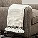 Amazon Brand – Rivet Modern Hand-Woven Stripe Fringe Throw Blanket, 50